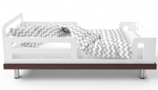 Ліжко IndigoWood Cloud 160x80cm white / natural wood